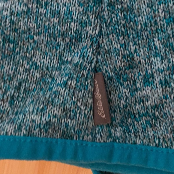 Eddie Bauer Heathered Full Zip Fleece Jacket in Teal NWOT - Picture 4 of 7